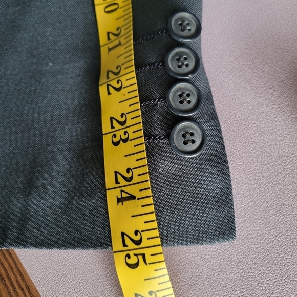 Charcoal 100% Wool Sport Men's Blazer Jacket Size 42R‎ - Picture 11 of 12